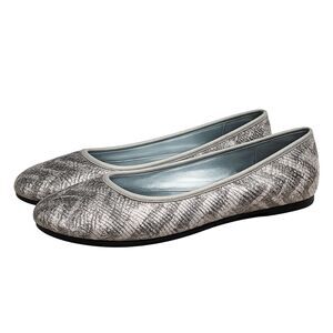 ELAINE TURNER METALLIC SHINEY CUTE SPARKLE DRESSY FLARE CASUAL FLATS SIZE 6